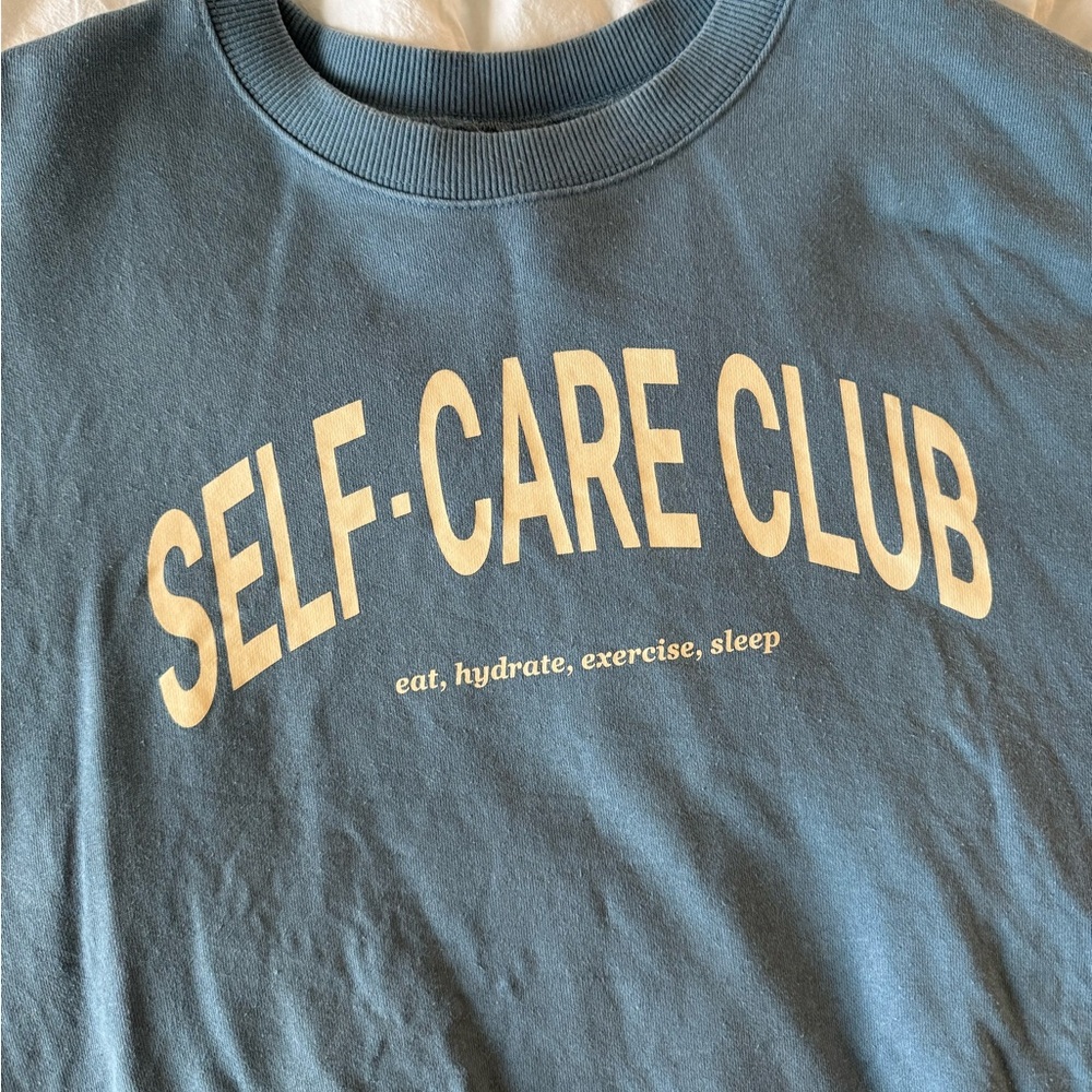 Blue Self-Care Club Sweatshirt